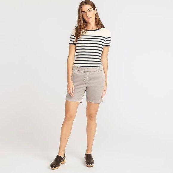 NWT J. Crew 9” City Fit Cotton Chino Shorts Olive Brown size 12 - Picture 2 of 15